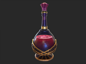 potion in a bottle Modèle 3D