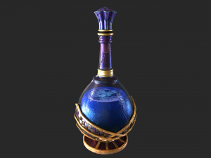 potion in a bottle Modèle 3D