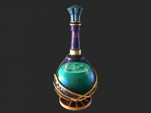 potion in a bottle Modèle 3D
