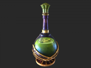potion in a bottle Modèle 3D