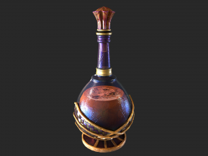 potion in a bottle Modèle 3D