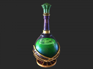 potion in a bottle Modèle 3D