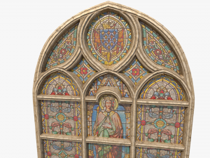 stained glass window 3D मॉडल