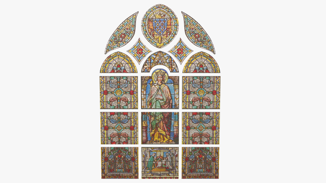 stained glass window Modelo 3D .c4d .max .obj .3ds .fbx .stl .blend 