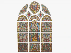 彩色玻璃窗 3D 模型