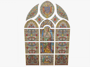 stained glass window Modelo 3D
