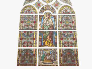 stained glass window Modelo 3D