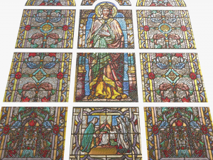 stained glass window Modelo 3D