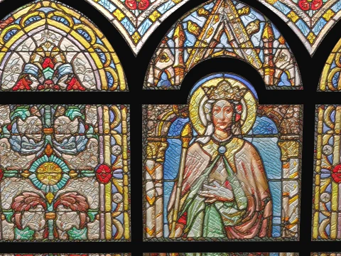Stained Glass Window Church Medieval Temple 3D Model
