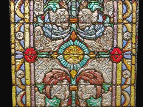 Stained Glass Window Church Medieval Temple 3D Model