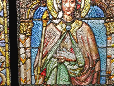 Stained Glass Window Church Medieval Temple 3D Model