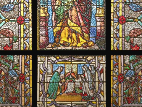 Stained Glass Window Church Medieval Temple 3D Model