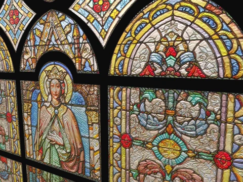 Stained Glass Window Church Medieval Temple 3D Model
