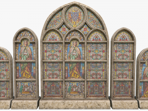 stained glass window pack Modèle 3D