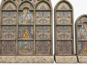 stained glass window pack 3D Model