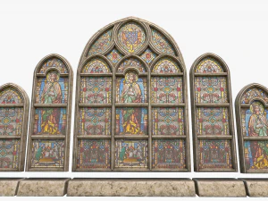 stained glass window pack 3D Model