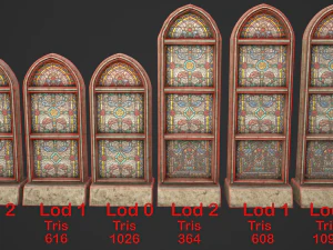 stained glass window pack 3D Model