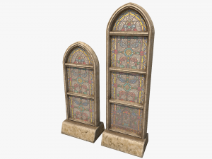 stained glass church window 3D Model