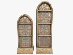 stained glass church window 3D Model