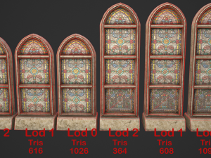 stained glass church window 3D Модель