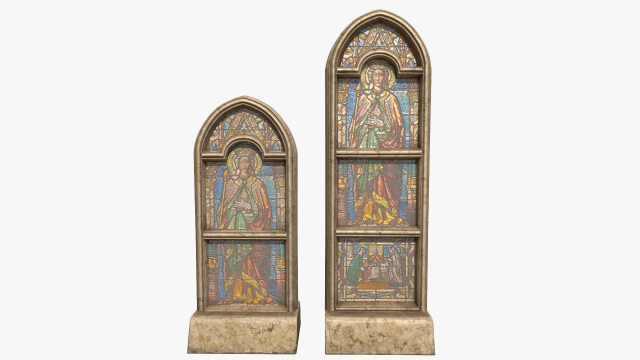 church window 3D Модель .c4d .max .obj .3ds .fbx .stl .blend 