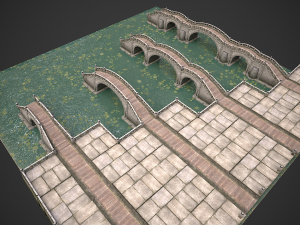 bridges and modular embankment pack Model 3D