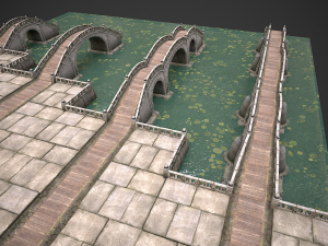 bridges and modular embankment pack Model 3D