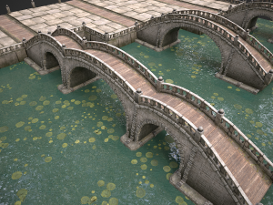bridges and modular embankment pack Model 3D