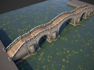 bridges and modular embankment pack Model 3D