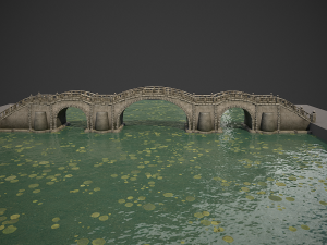 bridges and modular embankment pack Model 3D
