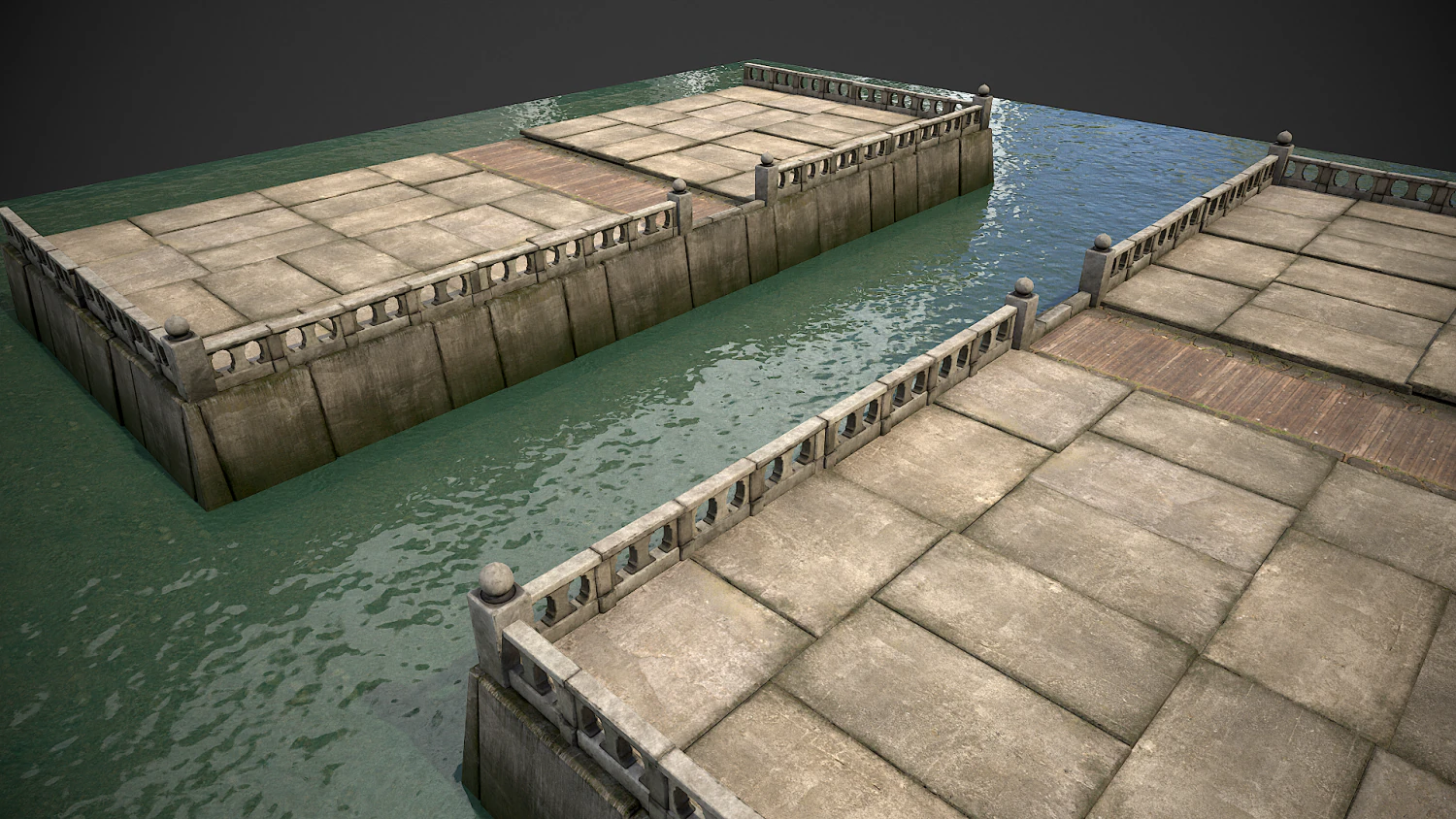 modular embankment model 3D Model .c4d .max .obj .3ds .fbx .stl .blend
