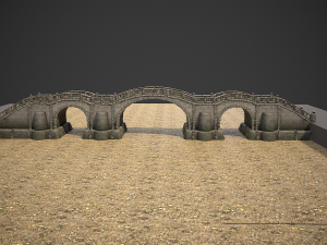long stone bridge 3D Модель