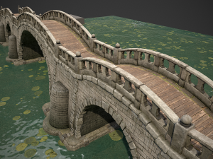 long stone bridge 3D Модель