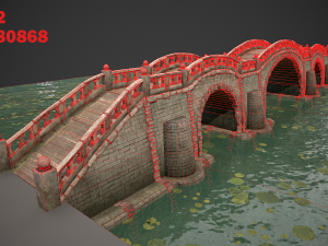 long stone bridge 3D Модель