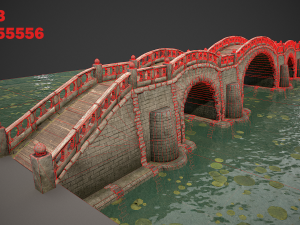 long stone bridge 3D Модель