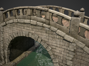 japanese medieval bridge Modèle 3D