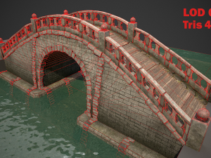 japanese medieval bridge Modèle 3D