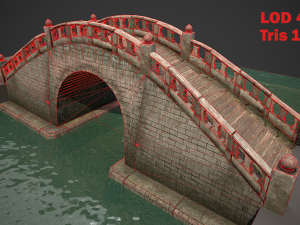 japanese medieval bridge Modèle 3D