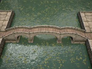 stone bridge with embankment 3Dモデル