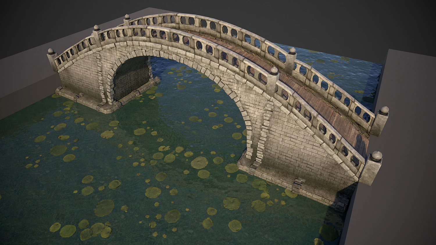 chinese bridge 3D Model .c4d .max .obj .3ds .fbx .stl .blend