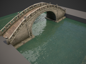 chinese bridge Modello 3D