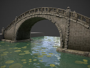 chinese bridge Modello 3D