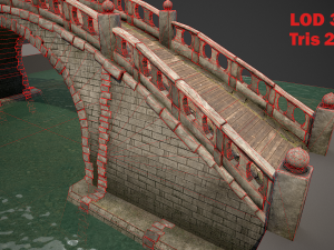 chinese bridge Modello 3D