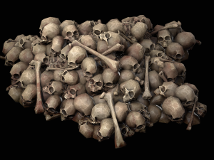 pile of bones and skulls 3D 模型