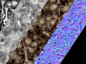 pile of bones and skulls 3D 模型