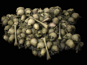 pile of bones and skulls 3D 模型