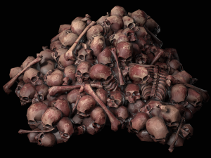 pile of bones and skulls 3D 模型