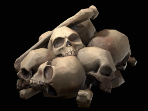 small pile of skulls 3D मॉडल
