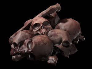 small pile of skulls 3D मॉडल