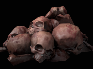 small pile of skulls 3D मॉडल